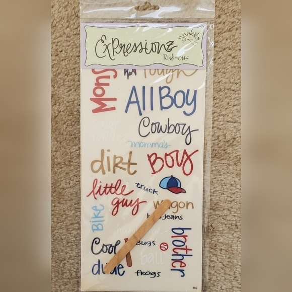 Assorted Rub-On Scrapbooking Stickers - Picture 6 of 11